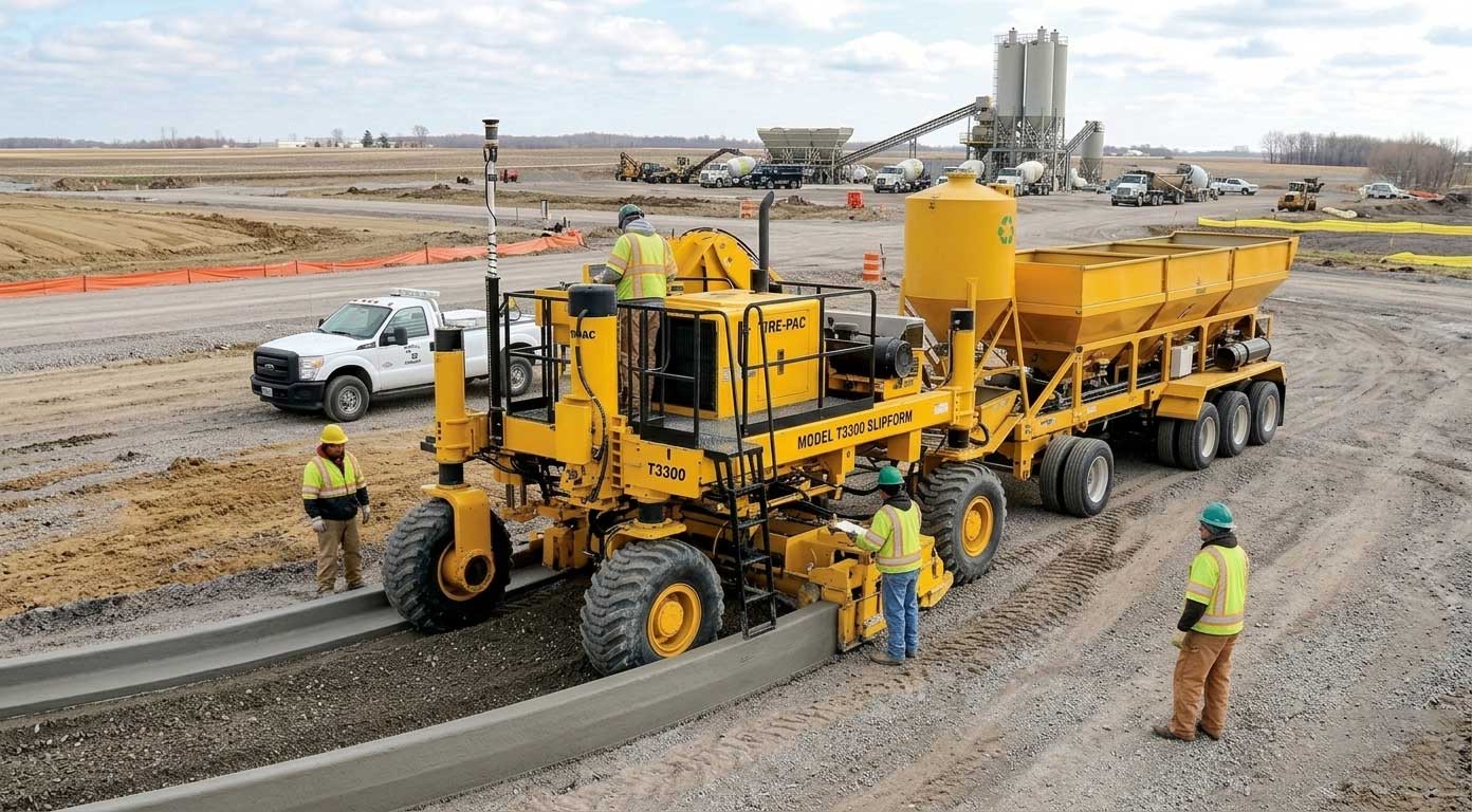 Slew Drive for Tire Slipform Concrete Paver