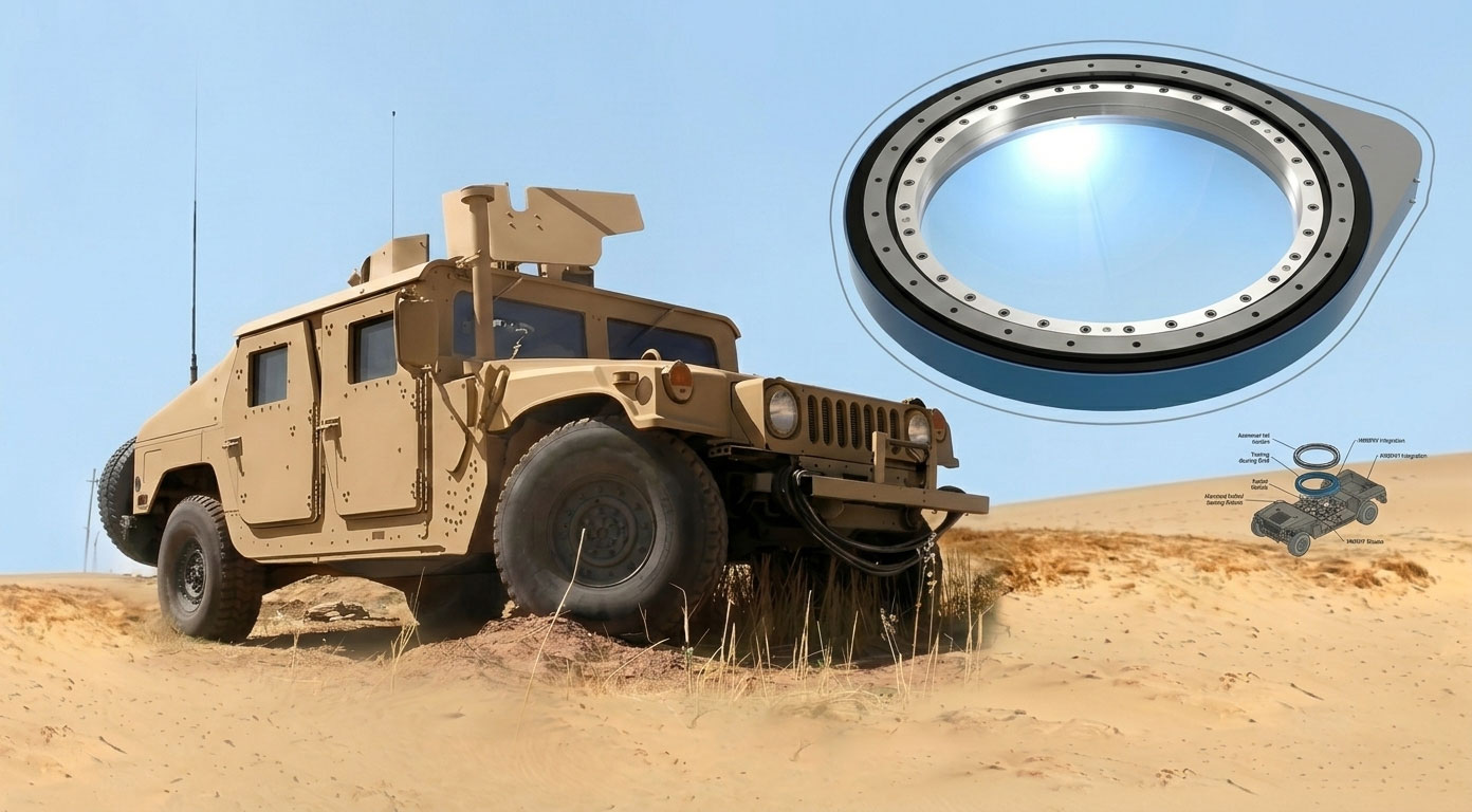 Spur Gear Slew Drive for Turret Applications