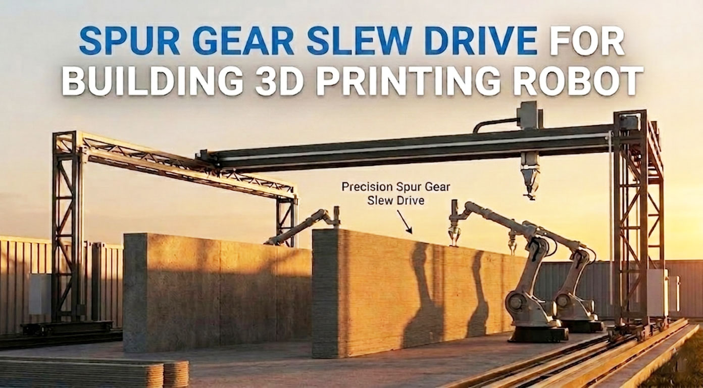 Spur Gear Slew Drive for Building 3D Printing Robot